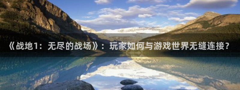 鼎点娱乐主管：《战地1：无尽的战场》：玩家如何与游戏世界无缝