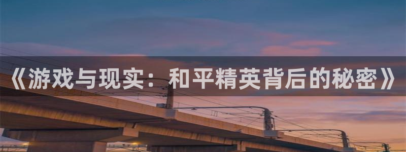 鼎点娱乐网页登录入口：《游戏与现实：和平精英背后的秘密》